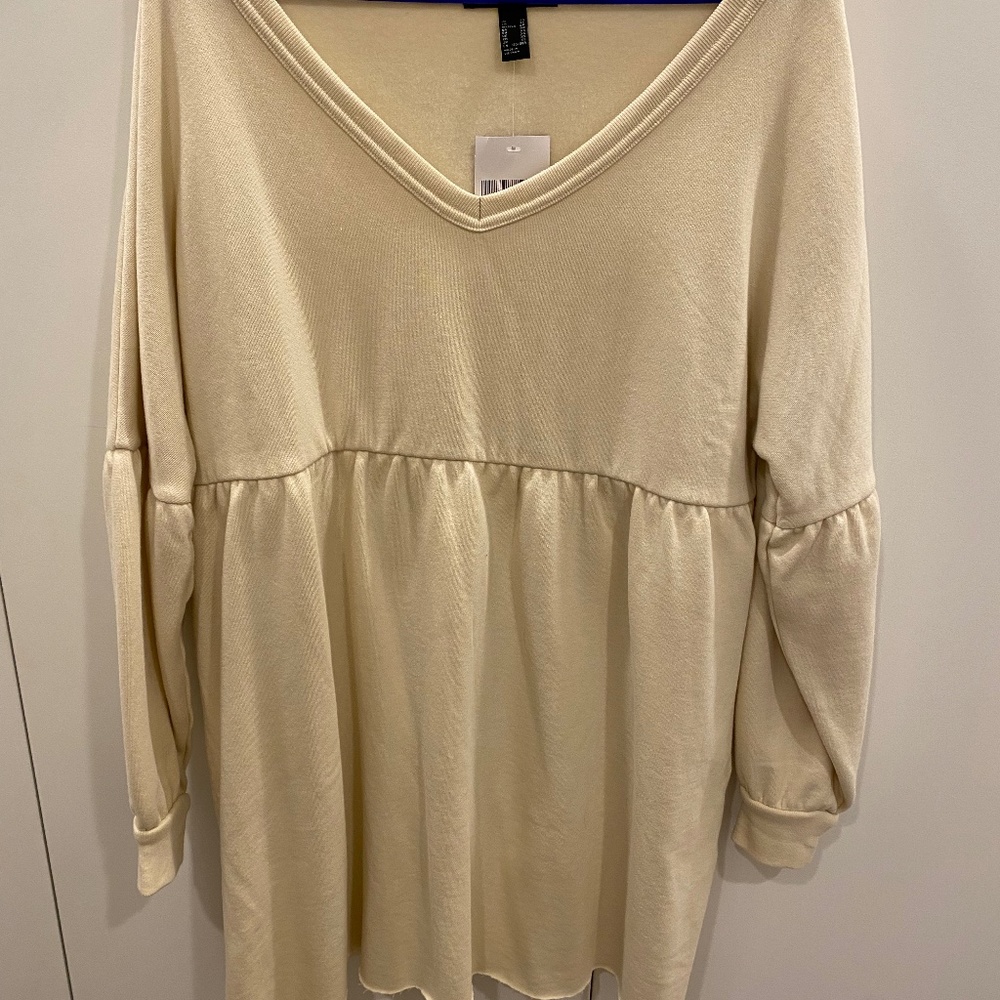 Cream color winter dress